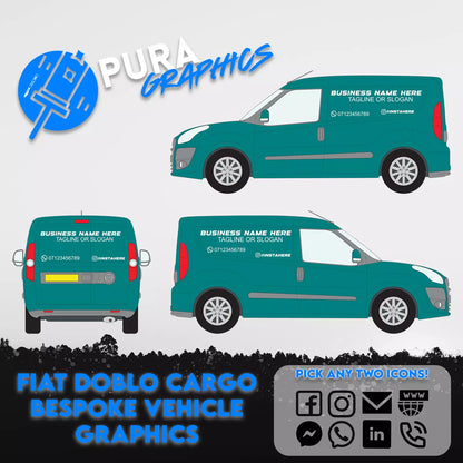 Fiat Doblo Self-Fit Graphics Kit – Custom Colours & Fonts – FREE Social Logos!