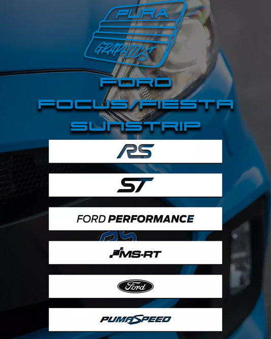 FORD Focus & Fiesta Sunstrip - Custom Logo & Color Options! KA/TRANSIT ETC