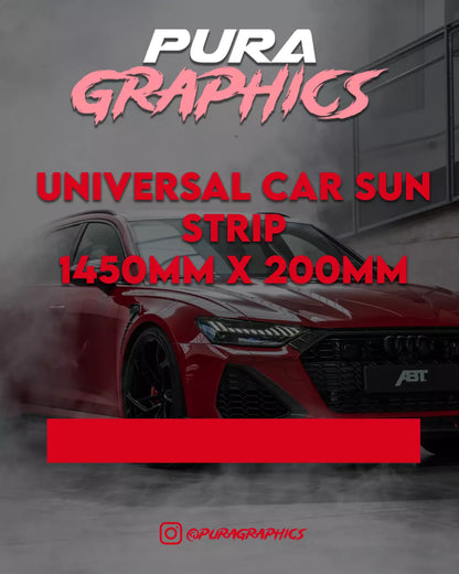 Car Sunstrip Universal Windscreen Sun strip 1450mm x 200mm